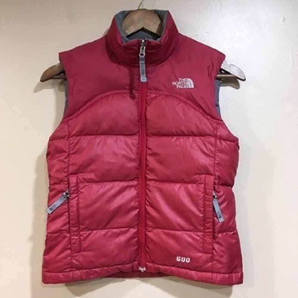 The North Face 600 Down Quilted Puffer Vest Girls S Red Outdoor Performance Hike